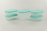 Original Tupperware TUPPERWARE Kühlschrank System 300 ml türkis + 140 ml (4) türkis Frische- P 24158