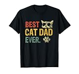 Vintage Best Cat Dad Ever T-Shirt Cat Daddy Gift T-Shirt