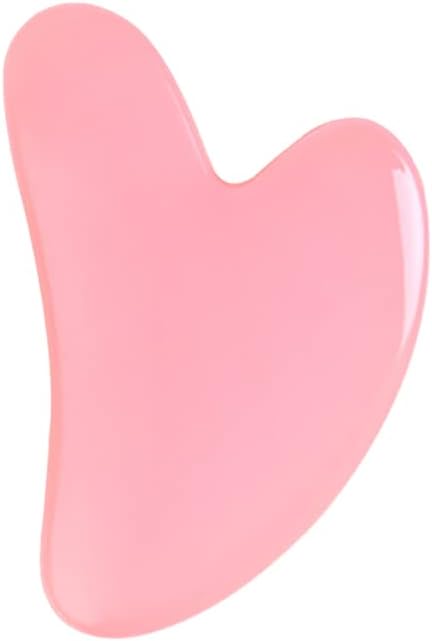 Rose Quartz Gua Sha Tool - Beauty Secret, for Facial Massager Eliminate Puffiness/Microcirculation/Removes Toxins/Prevents Wrinkles/Boost of Complexion Skin Care Tools, Pink