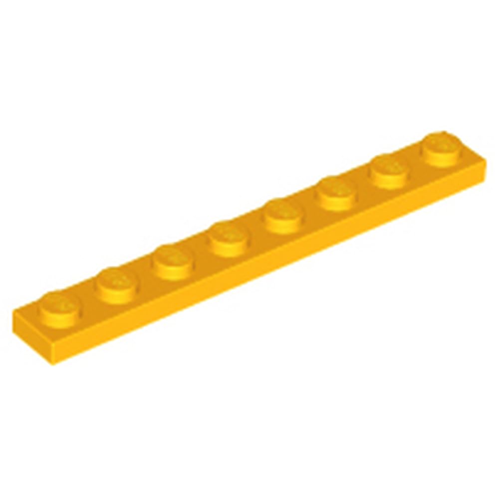 LEGO Plate 1 x 8, Part 3460, Part 3460, Choose Your Colour (Bright Light Orange, 10, count) โ image 1