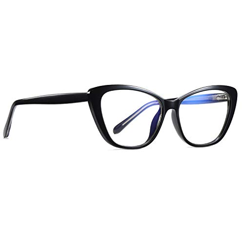 GRFISIA Blue Light Blocking Cat Eye Glasses, Women TR90 Lightweight Design Eyeglasses/Anti Eye