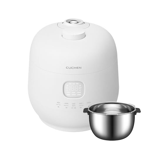 Cuchen 10-Cup Premium IH Pressure Rice Cooker & Multi-Cooker, Full 304Ti Stainless Steel Inner Pot, Dual High/Non-Pressure, Slow Cook & Auto Steam Clean (CRH-TWS1010PWUS)