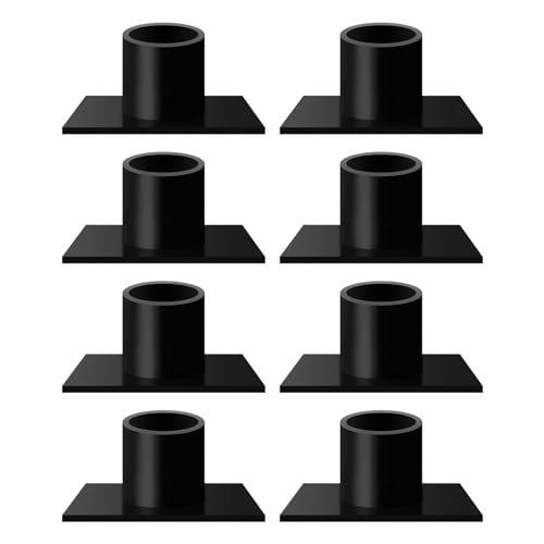 Gute Taper Candle Holder, Candle Holders for Pillar Candles, Matte Black Candlestick Holder Centerpieces for Home Decoration, Wedding Anniversary, Party, Housewarming Gifts,Set of 8,Square