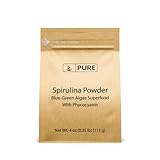 Pure Original Ingredients Spirulina Powder (4 oz) Green Algae Superfood with Phycocyanin