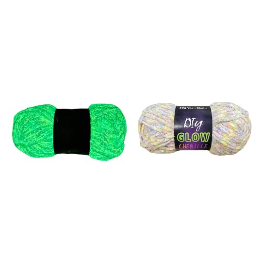 Hilo de felpilla luminoso para costura y ganchillo creativo
