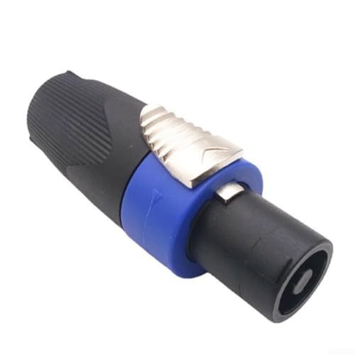 NL4FC 4-Pole Speaker Connector Female, Compatible with 4-Pin and 2-Pin Panels, Screw-Type Terminal for 10-16 AWG Cable, Black Blue