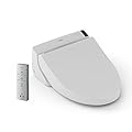 TOTO SW2043#01 C200 WASHLET Electronic Bidet Toilet Seat with Premist and SoftClose Lid, Round, Cotton White