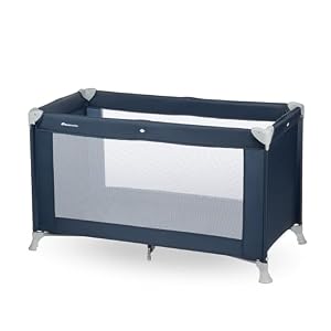 Bebeconfort Soft Dreams Lettino per bambini 0-3 Anni (0-15 kg), Culla da Campeggio con Materasso incluso in fibra di legno e schiuma (60×120 cm), Pieghevole, Borsa da trasporto, Navy Blue
