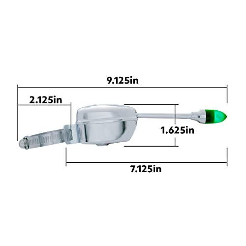 United Pacific Chrome 12V Universal Turn Signal Switch Replacement For Early Cars & Trucks, 7-Wire System, Adjustable Steering Column Clamp - 1 Unit #TOP4