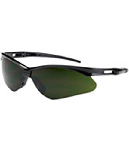 Anser 250-AN-10119 Semi-Rimless Safety Glasses with Black Frame, IR Filter Shade 5.0 Lens and Anti-Scratch Coating