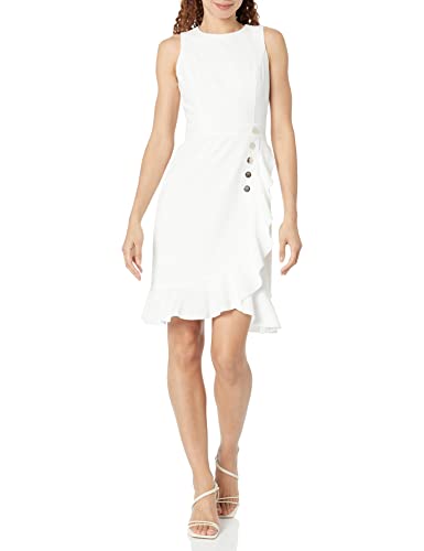 Image of Tommy Hilfiger Women's Sleeveless Knee-Length Sheath Scuba Crepe Dress