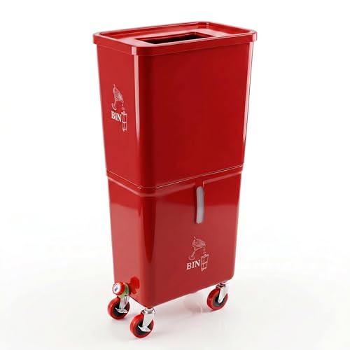 Poubelle rouge pour restes de boissons cocktail bière et vin