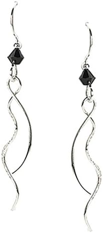 Jody Coyote Earrings Allegro Collection WB264SP-01 silver black