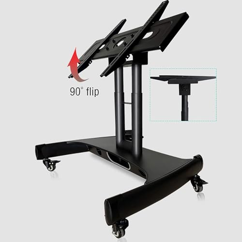 Soporte móvil para TV con altura ajustable y ruedas miniatura 6