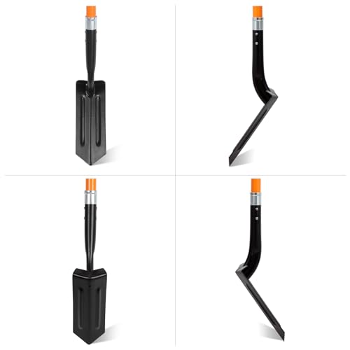 VNIMTI Trench Shovel for Digging, 4-Inch Trenching Shovel with Fiberglass Handle, 56 Inches - Thumbnail 6