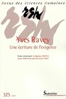 Yves Ravey: Une écriture de l'exigence - N° 325 1/2017 (Revue des sciences humaines) (French Edition) 2913761720 Book Cover