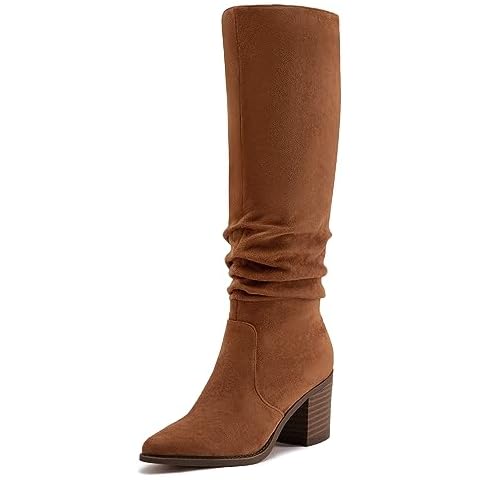 Athlefit Knee High Chunky Heel Boots Cover