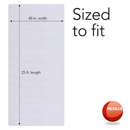 RESILIA - Clear Vinyl Plastic Floor Runner/Protector for Hard Floors - Decorative, Dual Pad Pattern, (48 Inches Wide x 25 Feet Long), Made in The USA - Thumbnail 3