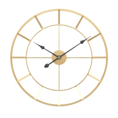 Horloge Murale Light Iron Art grand format comme horloge de décoration de salon