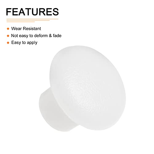 Image of DTGN 5mm x 8mm x 6mm(Dia. x Cap Dia. x H) Screw Hole Plugs - 50Pack - Good for Furniture Cupboard Wardrobe - Plastic Fastener Hole Caps - White