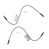 TRQ Front Performance Brake Hose Set Compatible with 1996-1999 Chevrolet K1500 Suburban 1996-2000 K2500 K2500 Suburban K3500 Tahoe GMC