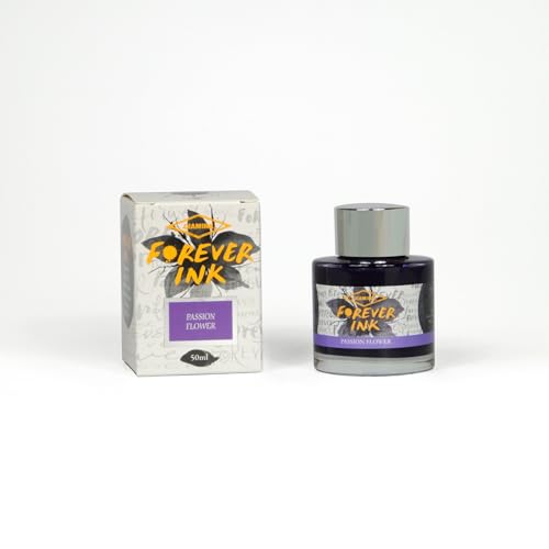 Encre Diamine Forever Ink Passion Flower flacon 50 ml pour stylo plume