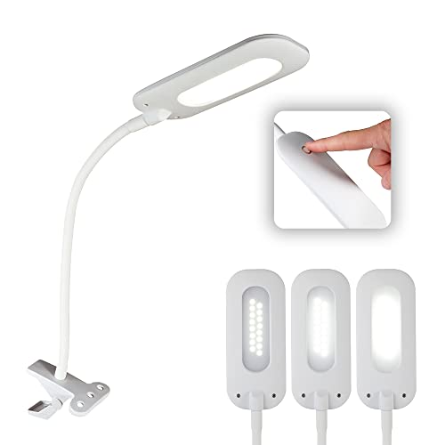 OttLite Flexible Soft Touch LED Clip Lamp with ClearSun LED Technology - Sturdy Clip Light is Dimmable & Flexible - Travel-Friendly & Portable Reading Lamp for Home, Desks, Tables, & Bookshelves #1