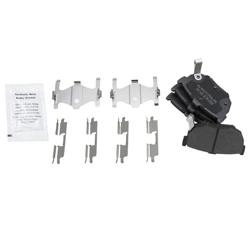 Image of TRQ Rear Brake Pad and Rotor Set Semi Metallic Solid Rotors | For 1997-2006 Hyundai Elantra 1997-2001 Tiburon