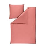 ESTELLA | Bettwäsche | Mako-Satin | 200x220 + 2X 80x80 | Altrosa | mit seidigem Glanz | trocknerfest und pflegeleicht | atmungsaktiv | 100% hochwertige Baumwolle
