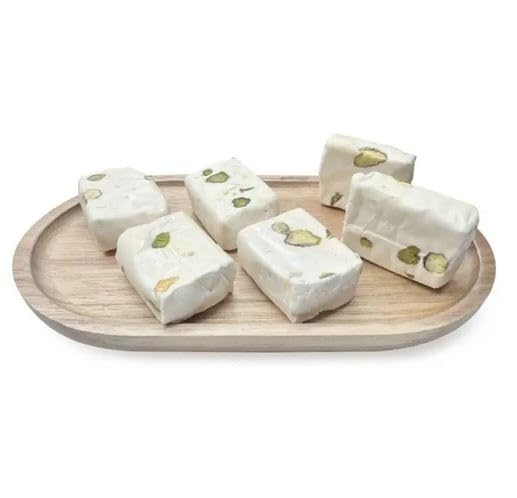 Image of NY Spice Shop Nougat with Pistachios - 3 Pound White Middle Eastern Nougat