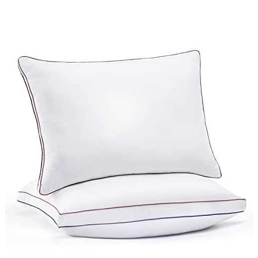 Homemate Bed Pillows for Sleeping - Queen Size(20"x28") Set of 2 Gusset Pillows Allergy Friendly Microfiber Shell Fluffy Down Alternative Filling Pillow Suitable Back Stomach or Side Sleepers