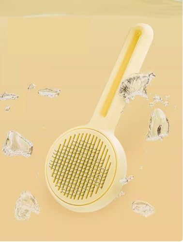 Image of Cat Brush with Release Button, Self Cleaning Cat Hair Grooming Brush for Shedding for Indoor Dogs Pets