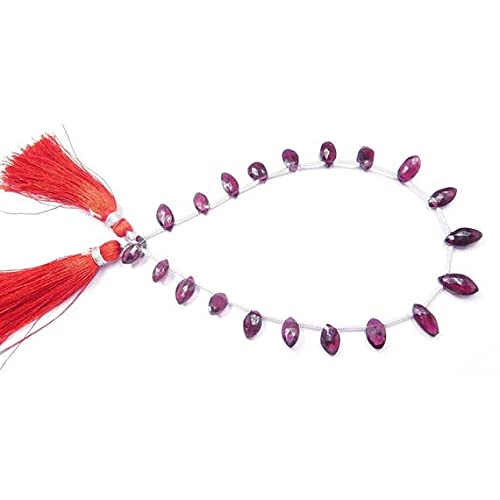 Marquise beads en grenat rouge facetté pour fabriquer vos bijoux bohèmes et colliers d'été