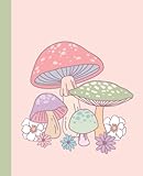 Composition Notebook: Pastel Mushroom Notebook, Danish Pastel Cottagecore Journal, Pretty Aesthetic Stationery for Girls