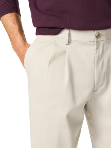 Dockers Men's Relaxed Fit Comfort Khaki Pants - Pleated, Porcelain Khaki, 40W x 34L - image 2