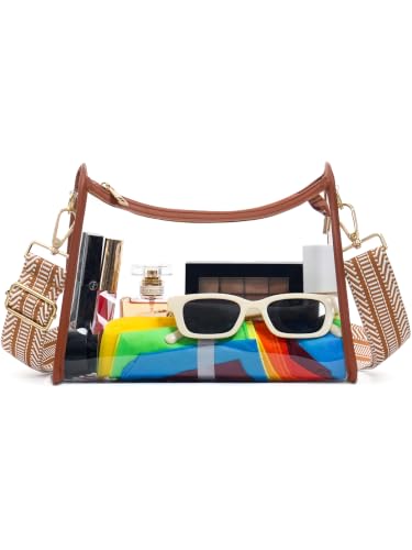 Image of Clear Bag for Stadium Events, Clear Purse Crossbody Stadium Bag