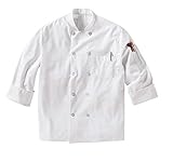Red Kap mens Long Sleeve Ten Button With Mimix and Oilblok Chef Coat, White, Large US