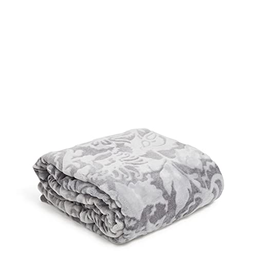 Vera Bradley Women's Plush Throw Blanket - Fleece, Java Galaxy Gray Tonal, One Size