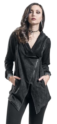 Felpa Jogging Di Forplay - Asymetric Vintage Zipper - S A Xxl - Donna - Nero - 6