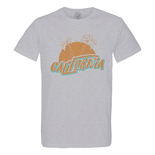 T-shirt homme col rond coton bio California Etats Unis style plage Hollywood Malibu
