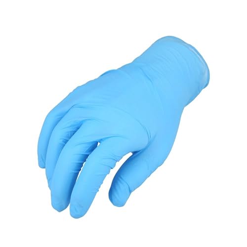SHIELD GLOVES - 1000 Pack Nitrile Gloves, Blue, 4 Mil, XL, Finger Textured, Powder & Latex Free, Disposable Cleaning Glove