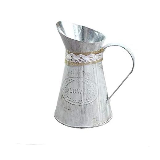 Iron Vase Vintage Tin Bucket Flower Retro Metal Jugs för Home Office Julpynt Smides lantlig stil trädgårdsskötsel Produkter