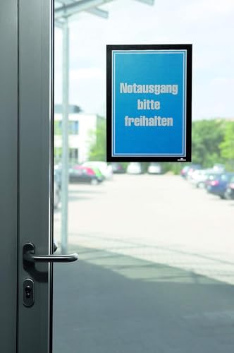 Durable 487201 Info-Rahmen Duraframe (DIN A4, selbstklebend mit Magnetverschluss) 2 Stück Schwarz