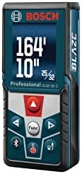 BOSCH Blaze GLM50C Bluetooth Enabled 165ft Laser Distance Measure with Color Backlit Display