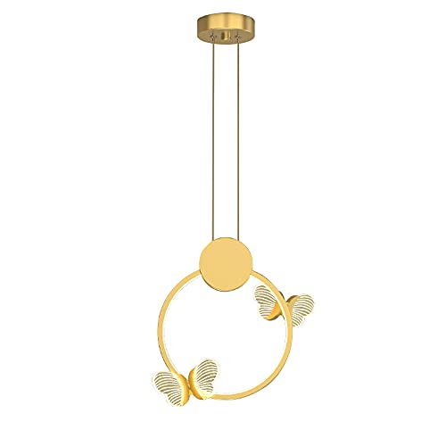 Pendentif LED 24W rond suspension acrylique éclairage décoratif chaud pour cuisine