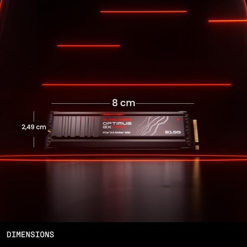 SANDISK Optimus GX Pro 8100 PCIe Gen 5 NVMe SSD avec dissipateur Thermique 1 to (Jusqu’à 14 900/11 000 Mo/sdes Vitesses de Lecture/écriture séquentielles, TLC 3D CBA NAND)