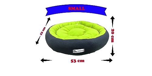 Image of Premium Small Size Dog Bed for Small Dogs and Puppies Anti Skid Bottom Washable Orthopedic Dog /cat Beds Neon /Black