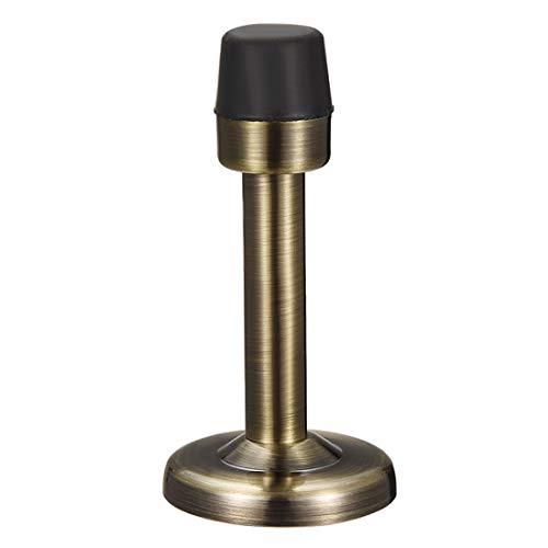uxcell Door Stopper Stop Bumper Wall Protector Sound Dampening Wall Mount w Rubber Tip Bronze Tone