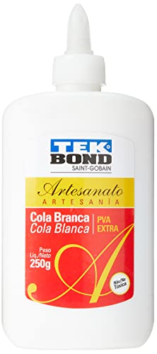Cola Para Artesanato Branca Pva Extra 250g. - 01 Unidade, Tekbond, 22401000250, Multicor