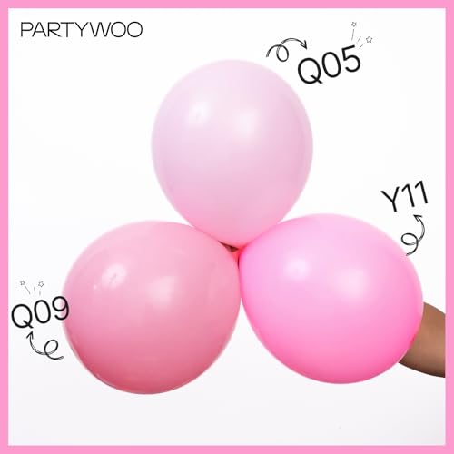 Image of PartyWoo Baby Pink Balloons 100pcs 10 Inch Pastel Light Pale Pink Balloons for Girl Baby Shower Gender Reveal Engagement Wedding Anniversary Graduation Princess Birthday Party Decorations Pink-Q09